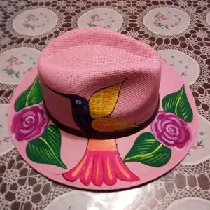 Hand painted hat size large ( Bag ) Michelle main image 4